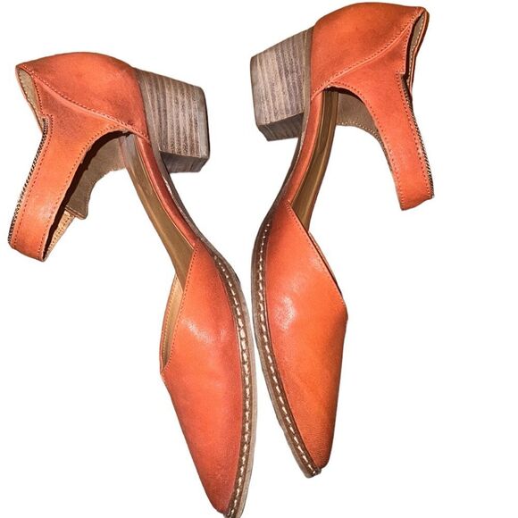 Sundance Orange Leather Shoes Size 6 - Picture 3 of 5